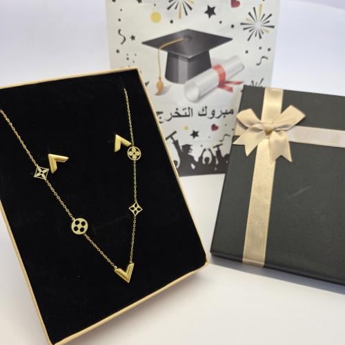 طقم ماركه سلسال وحلق مقاوم لصدى