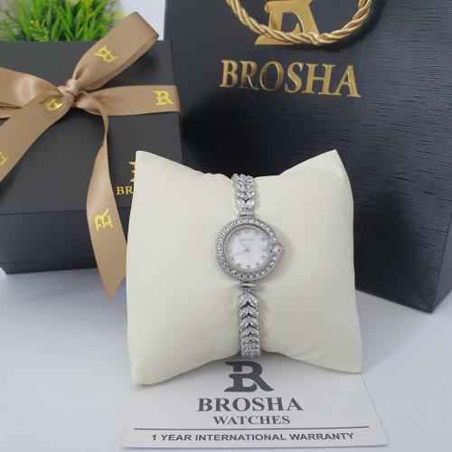 ساعه يد نسائيه  استيل ضمان سنه