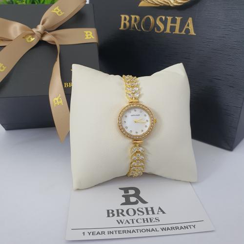 ساعه يد نسائيه  استيل ضمان سنه