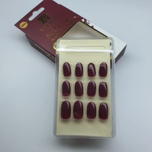 اظافر روز بيري لصق ذاتي 24 قطعه