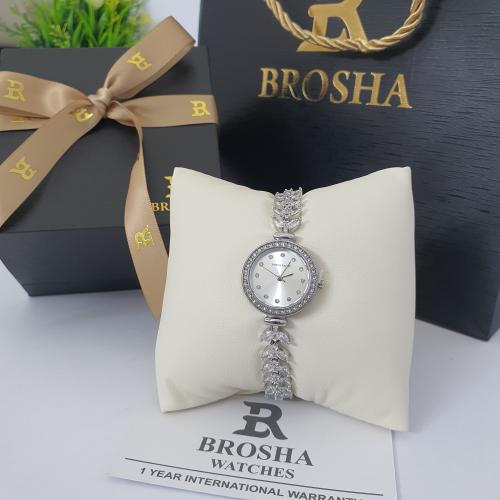 ساعه يد نسائيه  استيل ضمان سنه