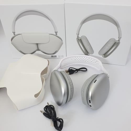 سماعة راس شبيهة ابل ايربودز ماكس فضي