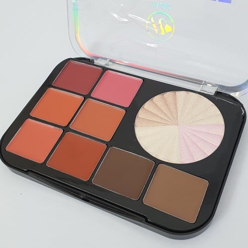 باليت اضاءه احمرخدودكريمي بودره حواجب