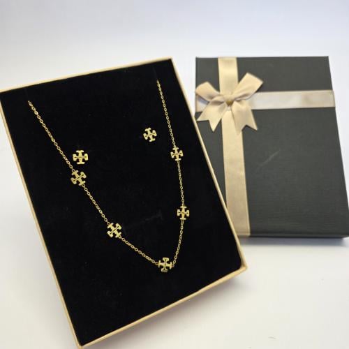 طقم ماركه سلسال وحلق مقاوم لصدى