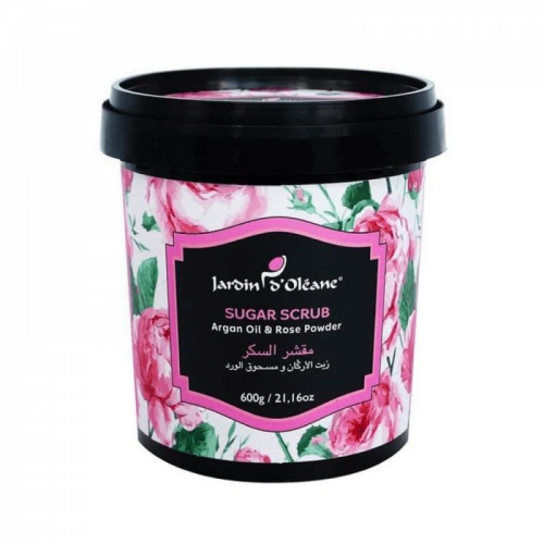 مقشر جاردن اوليان مقشر السكر زيت الاركان ومسحوق الورد 600 جم