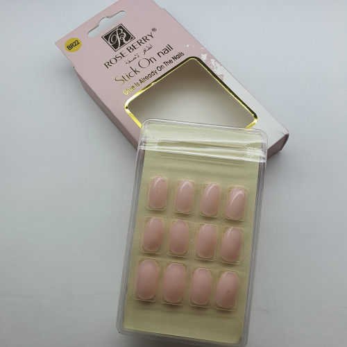 اظافر روز بيري لصق ذاتي 24 قطعه