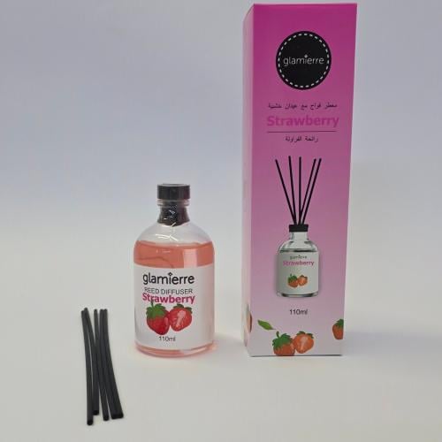 معطر فواحه110ملي مع عيدان خشبيه برائحه الفراوله