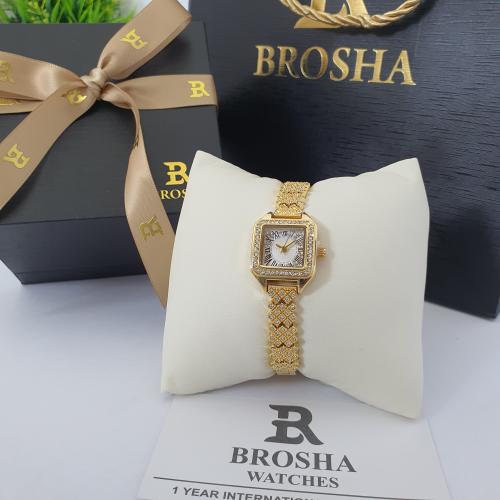 ساعه يد نسائيه  استيل ضمان سنه