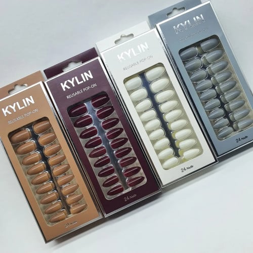 طقم اظافر 4 الوان كل لون 24 ظفر