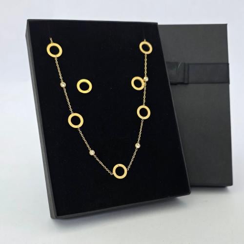 سلسال وحلق  ماركه استيل لونه ثابت مايتغير