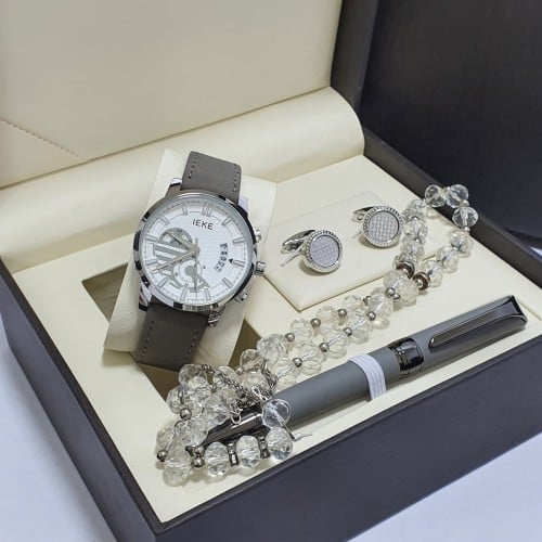 طقم ساعه رجالي ساعه كبك قلم سبحه