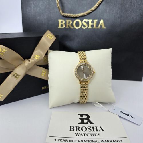 ساعه نسائيه اصليه ماركه بروشا بملحقات الماركه