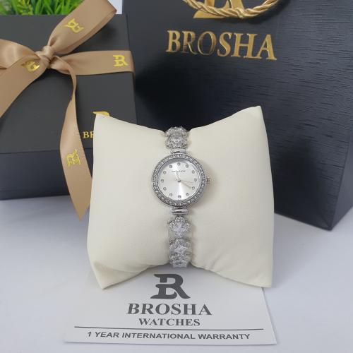 ساعه يد نسائيه  استيل ضمان سنه