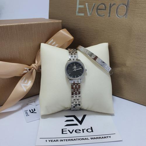 ساعه نسائية ماركة ايفرد الاستيل مع الاسوره ماركه