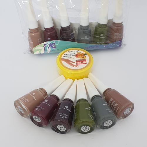 شنطه مناكير ثابته 6 حبات مع مزيل هديه