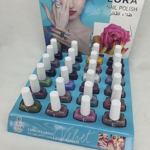 مناكير لورا 24لون ثابته ببوكس مرتب