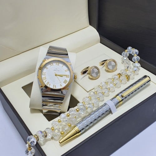 طقم ساعه رجالي ساعه كبك قلم سبحه