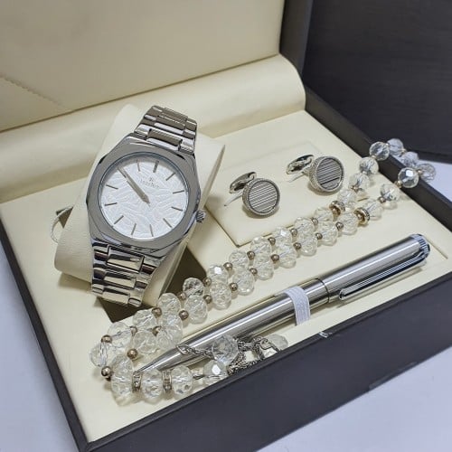 طقم ساعه رجالي ساعه كبك قلم سبحه