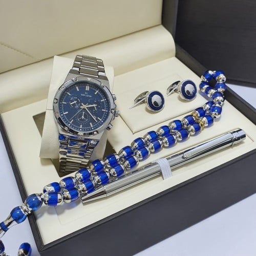 طقم ساعه رجالي ساعه كبك قلم سبحه