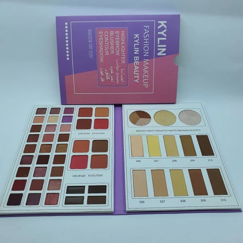 باليت متكامل احمر خدود واضلال وبودره حواجب وكنتور