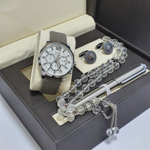 طقم ساعه رجالي ساعه كبك قلم سبحه