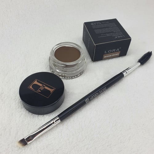 جل حواجب ماركه لورا مديم براون مع فرشه هديه