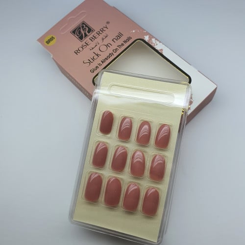 اظافر روز بيري لصق ذاتي 24 قطعه