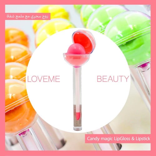 روج سحري مع ملمع شفاة  يرطب شفتيك ويحميهما من التشقق