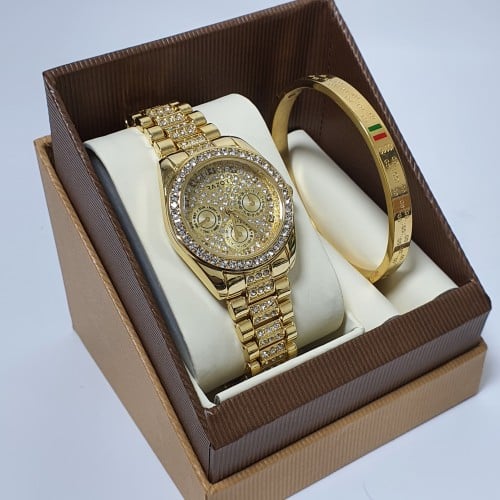 ساعه ماركه مع اسوره اصليه ضمان سنه