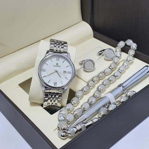 طقم ساعه رجالي ساعه كبك قلم سبحه