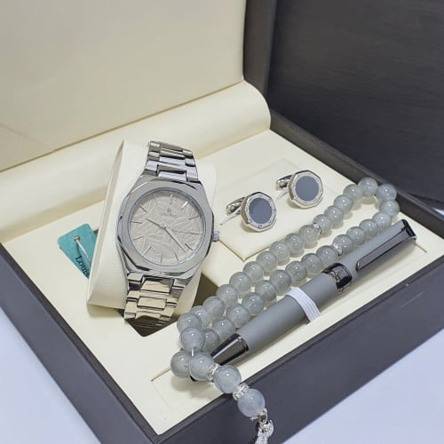 طقم ساعه رجالي ساعه كبك قلم سبحه