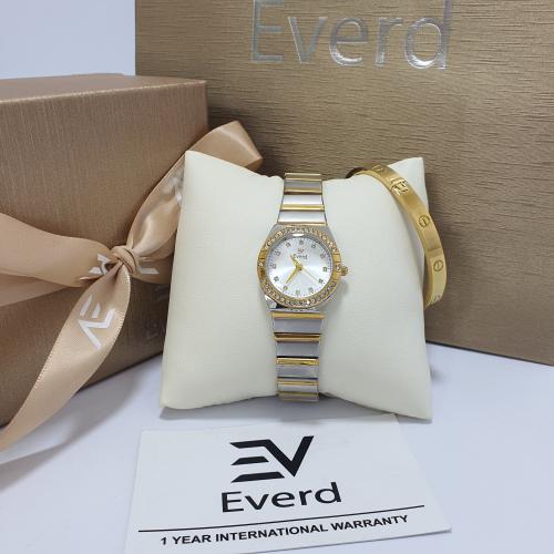 ساعه نسائية ماركة ايفرد الاستيل مع الاسوره ماركه