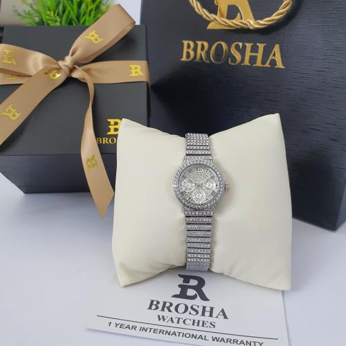 ساعه يد نسائيه  استيل ضمان سنه