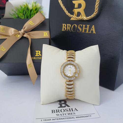 ساعه يد نسائيه من بروشا الاصلي الاستيل