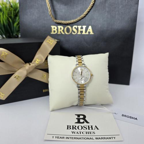 ساعه نسائيه اصليه ماركه بروشا بملحقات الماركه