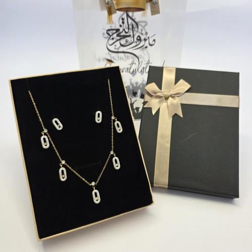 طقم ماركه سلسال وحلق مقاوم لصدى