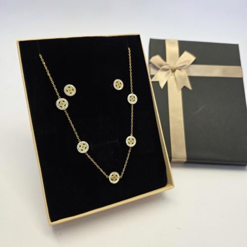 طقم ماركه سلسال وحلق مقاوم لصدى