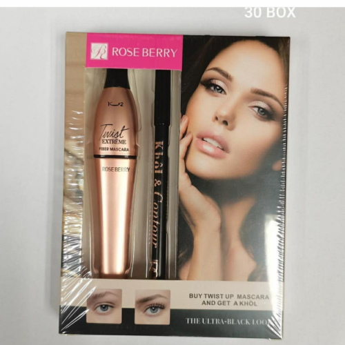 مسكره مطوله ومكثفه مع كحل اسود