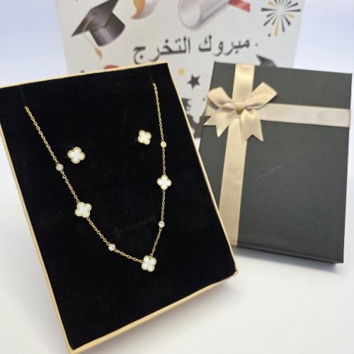 طقم ماركه سلسال وحلق مقاوم لصدى