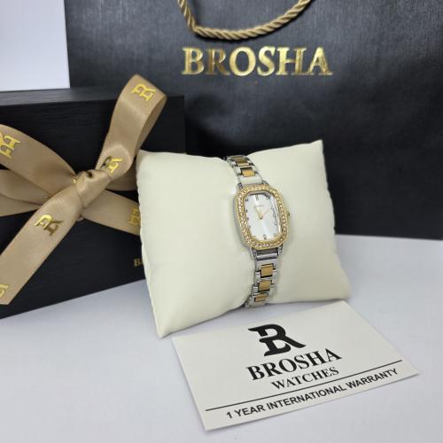 ساعه نسائيه اصليه ماركه بروشا بملحقات الماركه