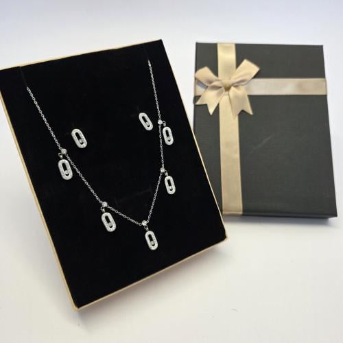 طقم ماركه سلسال وحلق مقاوم لصدى