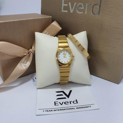 ساعه نسائية ماركة ايفرد الاستيل مع الاسوره ماركه