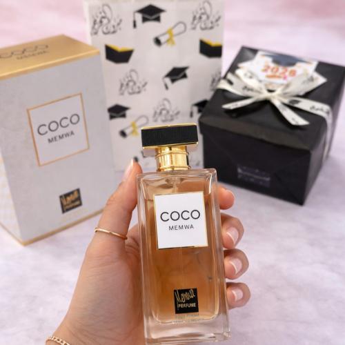 عطر ميموا كوكو ميموا   عطر فاخر يدوم طويلا او دي بارفان للنساء كبير110ملي بتنسق وتغليف تخرج
