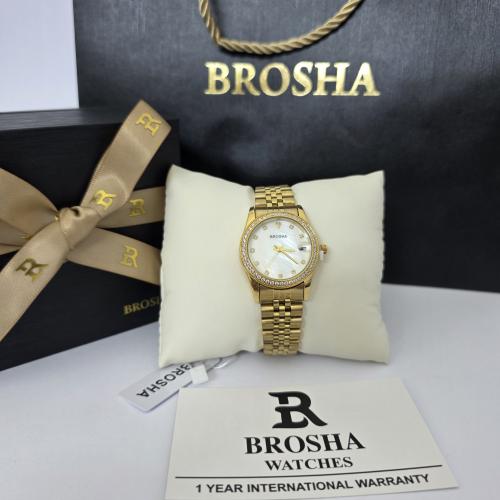 ساعه نسائيه اصليه ماركه بروشا بملحقات الماركه