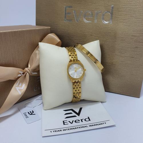 ساعه نسائية ماركة ايفرد الاستيل مع الاسوره ماركه