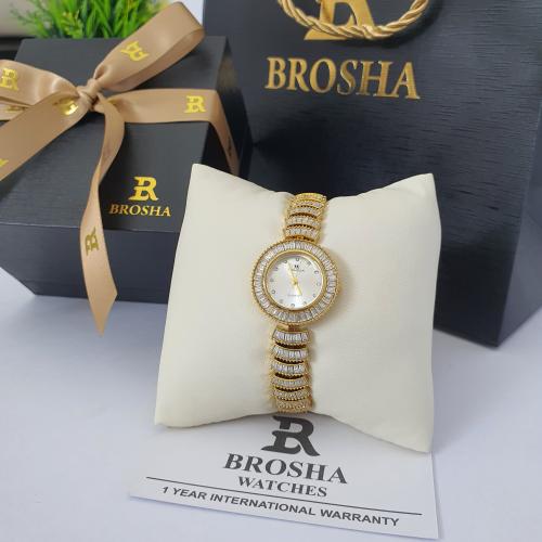 ساعه يد نسائيه من بروشا الاصلي الاستيل