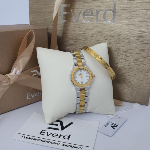 ساعه نسائية ماركة ايفرد الاستيل مع الاسوره ماركه