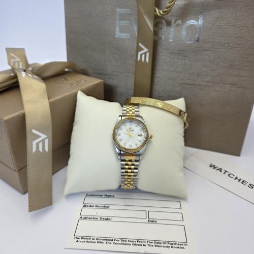 ساعه مع اسوره اصليه بضمان سنه بملحقات