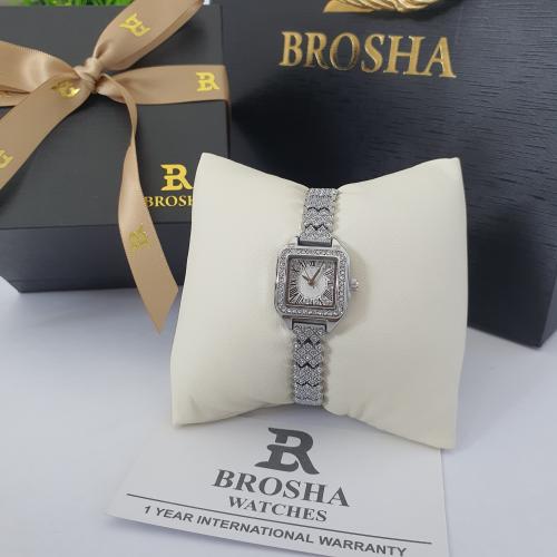 ساعه يد نسائيه  استيل ضمان سنه