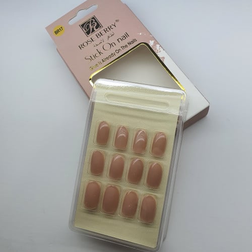 اظافر روز بيري لصق ذاتي 24 قطعه